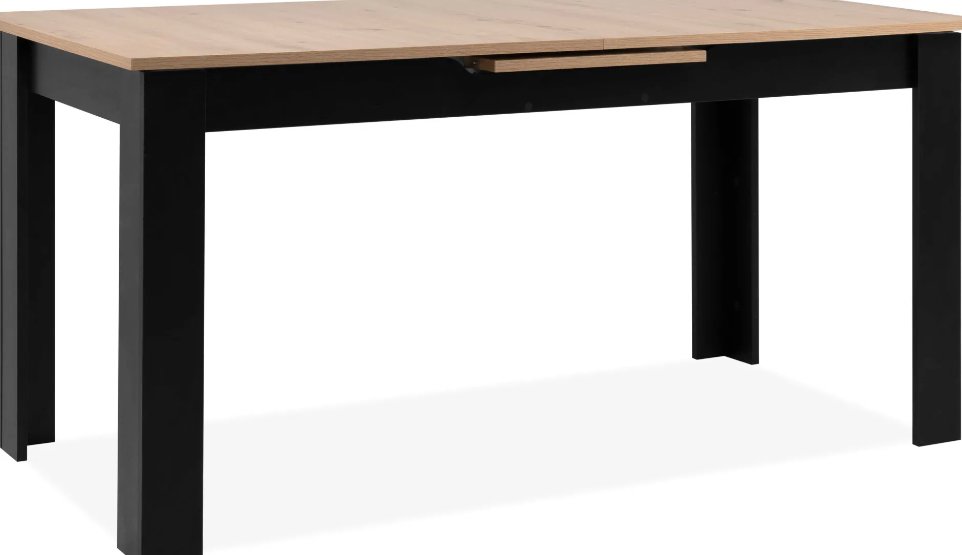Ausziehbarer Esstisch Birma - 160/200x80x75cm - Artisan Eiche/schwarz