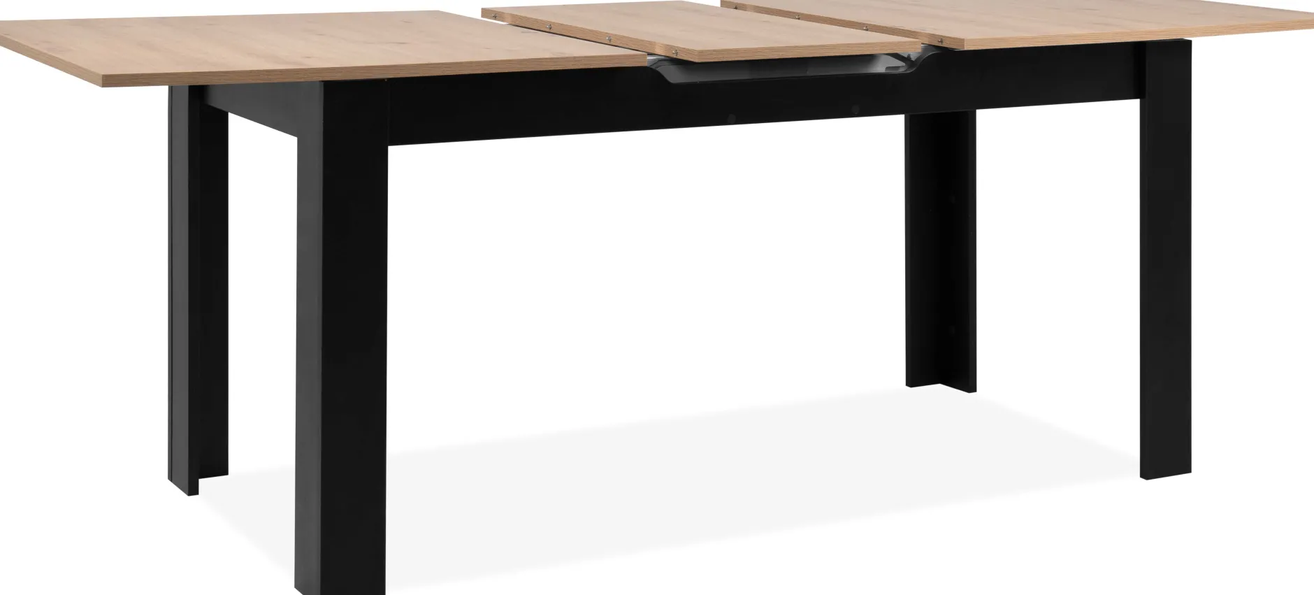 Ausziehbarer Esstisch Birma - 160/200x80x75cm - Artisan Eiche/schwarz