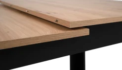 Ausziehbarer Esstisch Birma - 160/200x80x75cm - Artisan Eiche/schwarz
