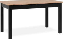 Ausziehbarer Esstisch Coburg 140/180 x 80cm - Eiche Dekor/schwarz