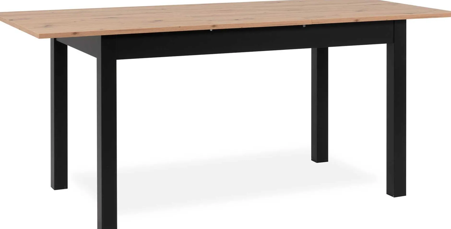 Ausziehbarer Esstisch Coburg 140/180 x 80cm - Eiche Dekor/schwarz