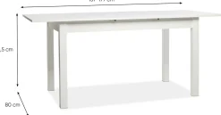 Ausziehbarer Esstisch Coburg 140/180 x 80cm - Eiche Dekor/schwarz
