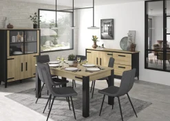 Ausziehbarer Esstisch Cork | 160 x 90 x 77 cm | Gold Oak Design