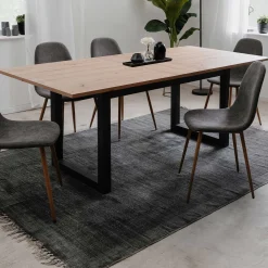 Ausziehbarer Esstisch Damon 160/200x90 - Artisan Eiche/Anthrazit