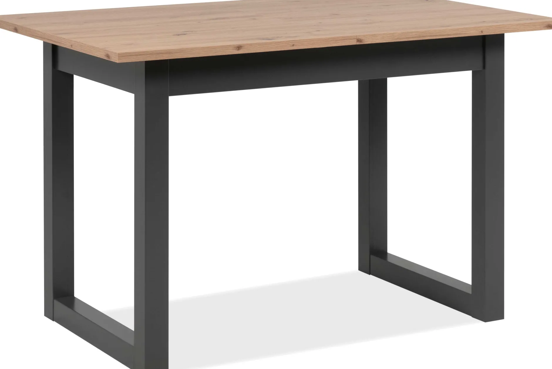 Ausziehbarer Esstisch Damon 120/160x90 - Eiche/anthrazit