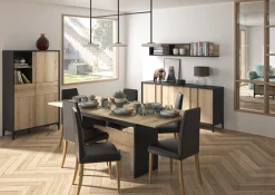 Ausziehbarer Esstisch Esteban | 205 x 90 x 77 cm | Helvezia Oak Design