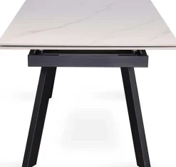 Ausziehbarer Esstisch Hertha | 160/240 x 90 x 76 cm | Weiß/Stein