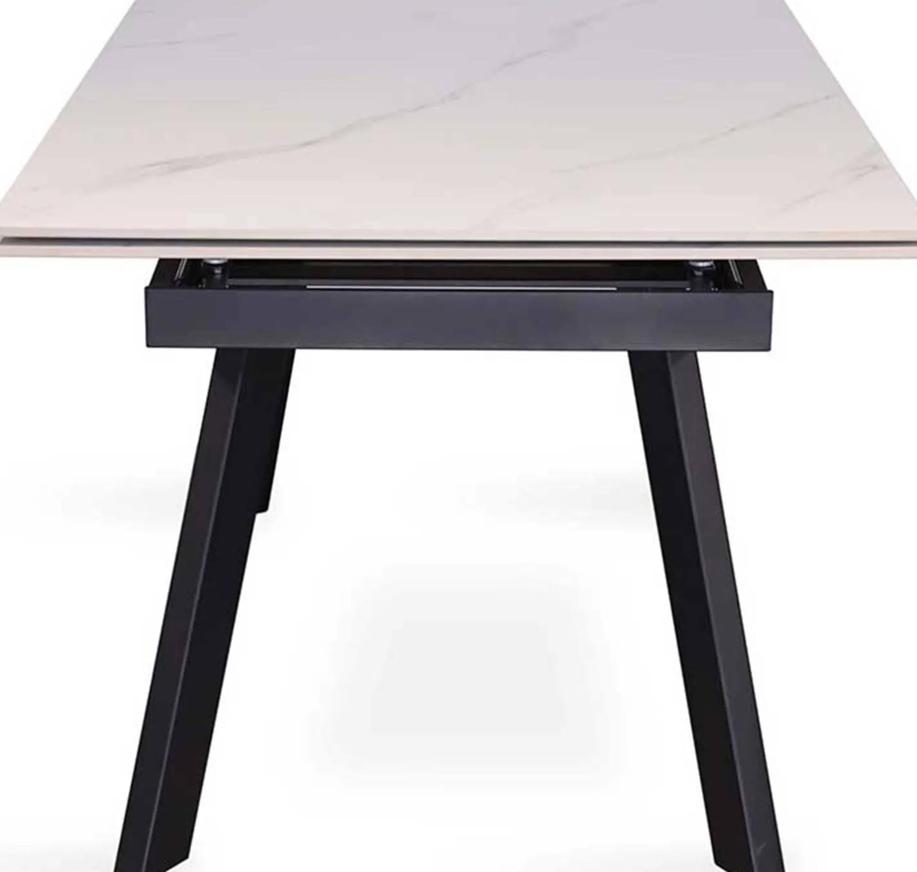 Ausziehbarer Esstisch Hertha | 160/240 x 90 x 76 cm | Weiß/Stein