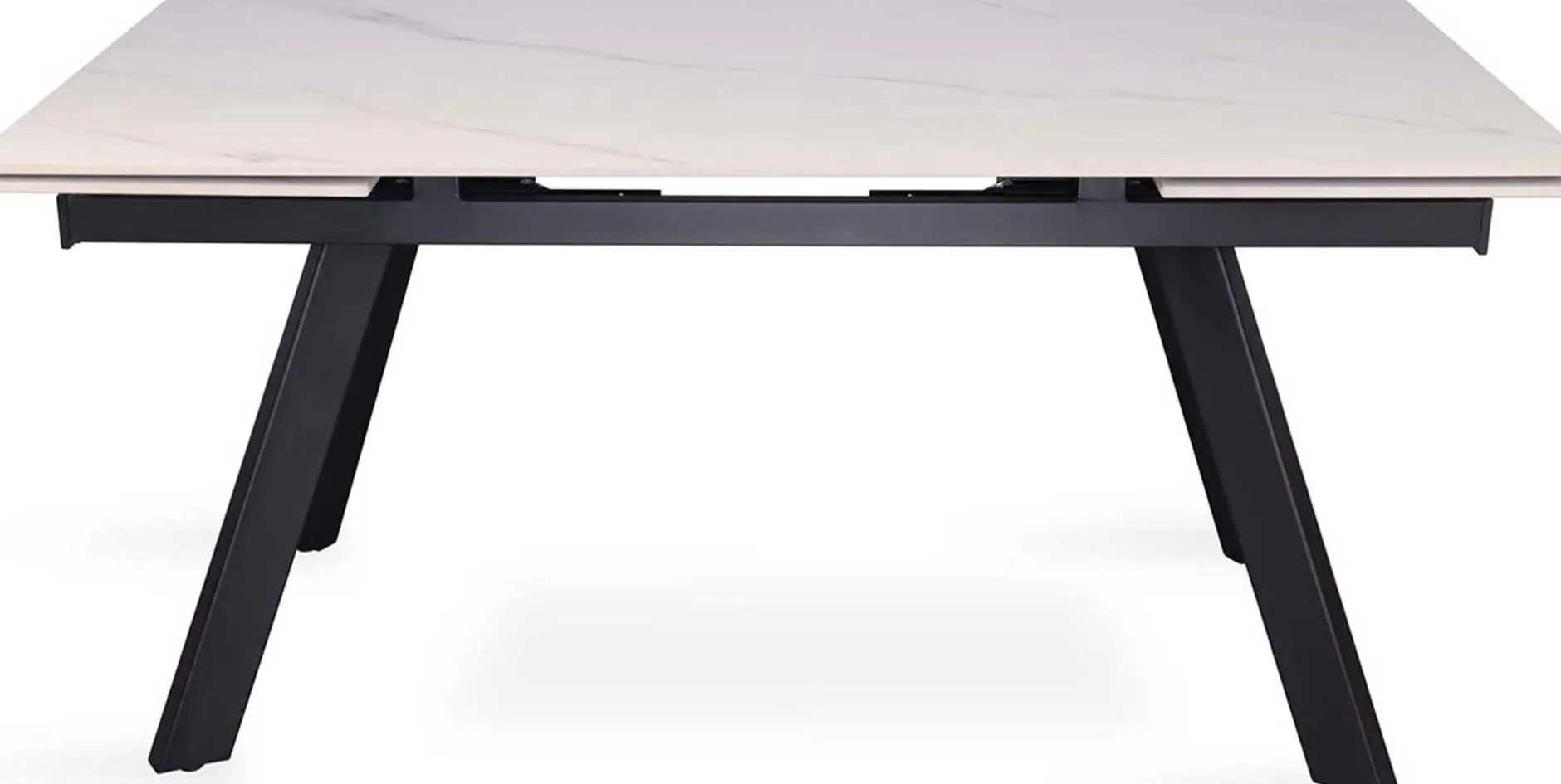 Ausziehbarer Esstisch Hertha | 160/240 x 90 x 76 cm | Weiß/Stein