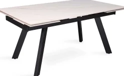 Ausziehbarer Esstisch Hertha | 160/240 x 90 x 76 cm | Weiß/Stein