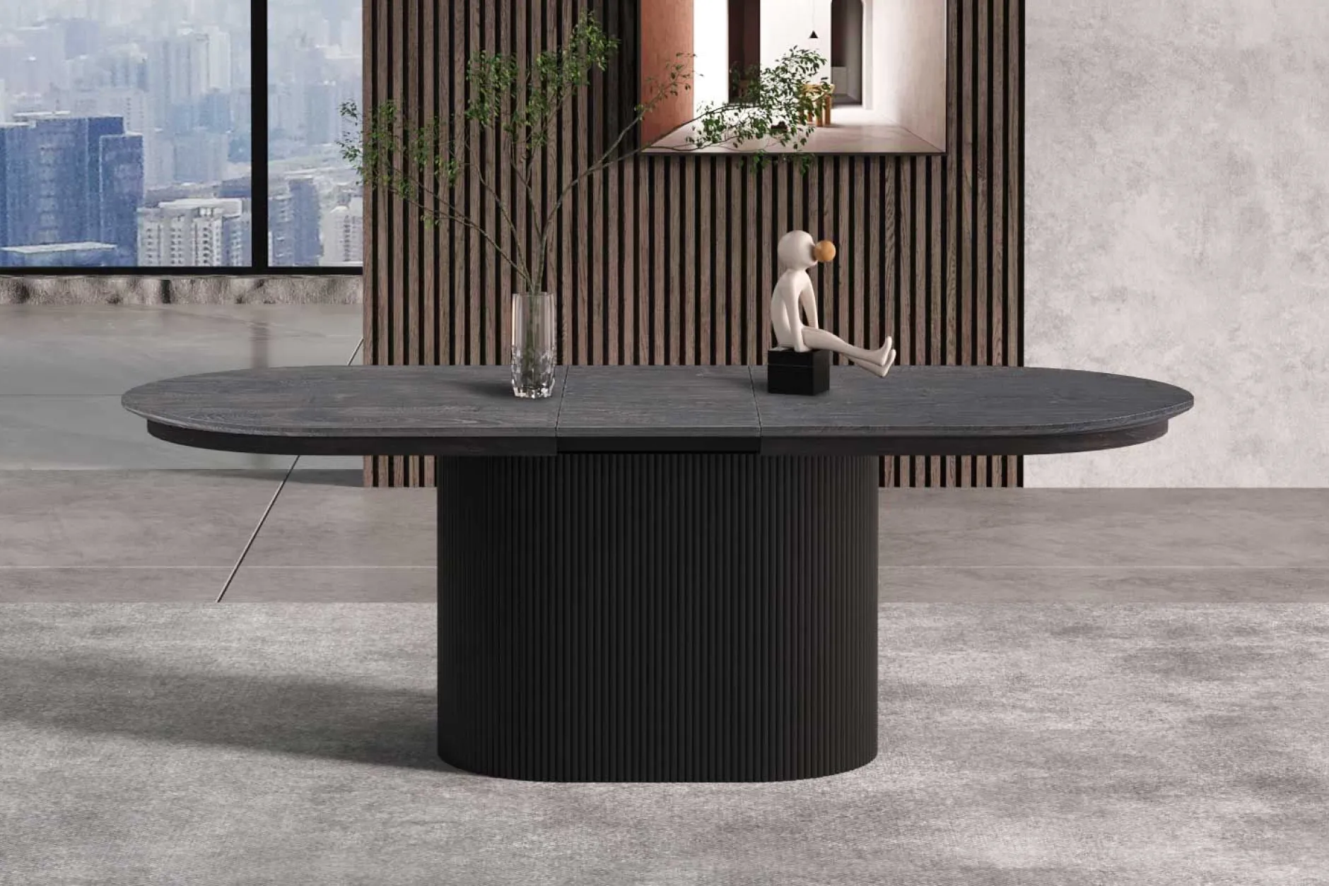 Ausziehbarer Esstisch Lagos | 180-220 x 110 x 75 cm | Dunkelbraun