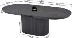 Ausziehbarer Esstisch Lagos | 180-220 x 110 x 75 cm | Dunkelbraun