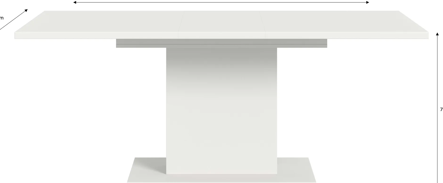 Ausziehbarer Esstisch Motion Emob - Weiß - 150-190x76x90 cm