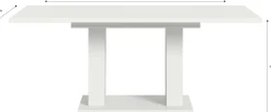 Ausziehbarer Esstisch Motion Emob - weiß - 150-190x76x90 cm