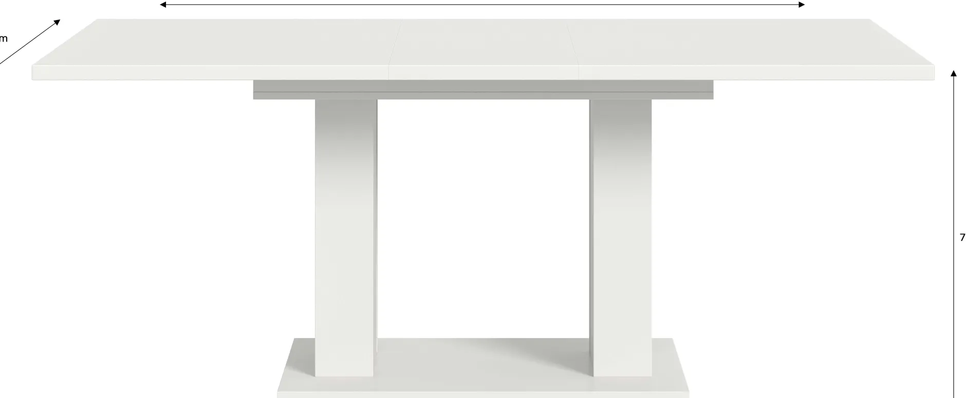 Ausziehbarer Esstisch Motion Emob - weiß - 150-190x76x90 cm