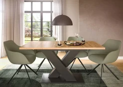 Ausziehbarer Esstisch Motion von Emob - Artisan/ Grau - 150-190x76x90 cm