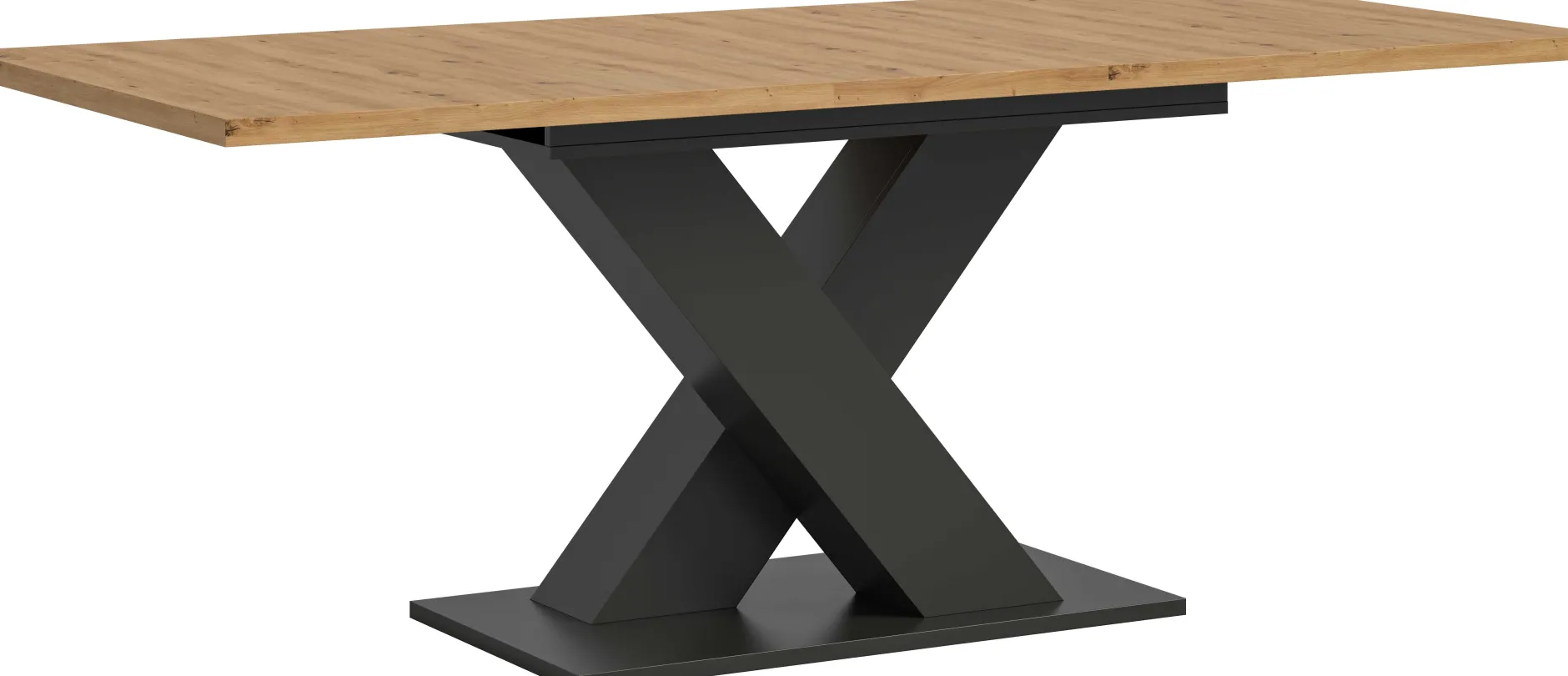 Ausziehbarer Esstisch Motion von Emob - Artisan/ Grau - 150-190x76x90 cm