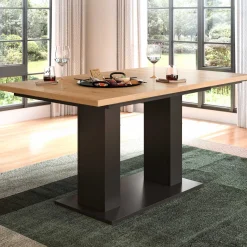 Ausziehbarer Esstisch Motion Emob - Artisan Holzoptik, Grau, 150-190x90x76 cm