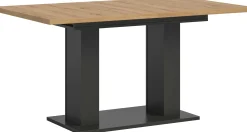 Ausziehbarer Esstisch Motion Emob - Artisan Holzoptik, Grau, 150-190x90x76 cm