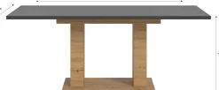 Ausziehbarer Esstisch Motion Emob - Artisan Holz & Grau - 150-190x76x90 cm