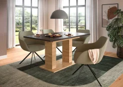 Ausziehbarer Esstisch Motion Emob - Artisan Holz & Grau - 150-190x76x90 cm