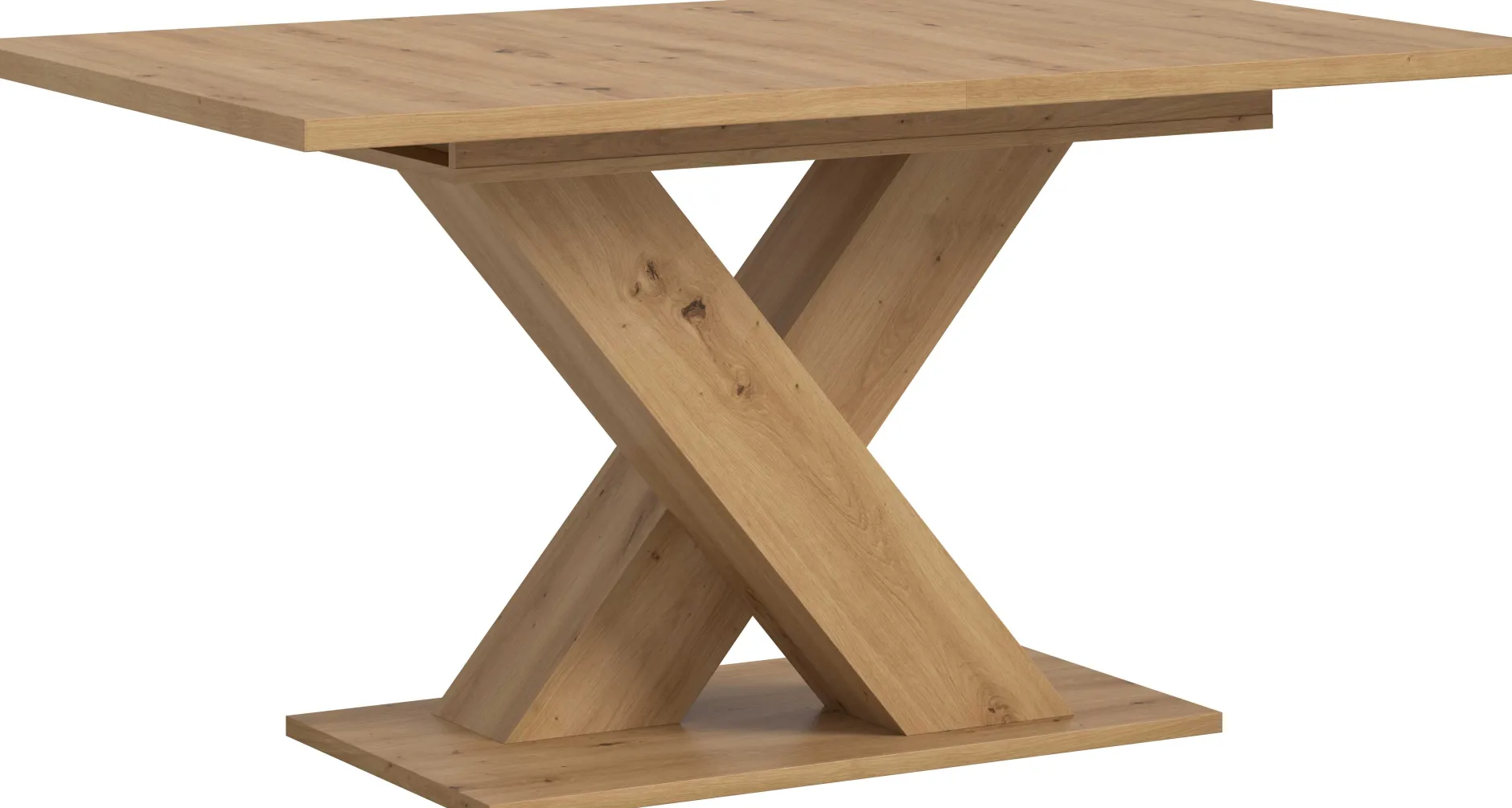 Ausziehbarer Esstisch Motion Emob - Artisan Finish - 150-190x76x90 cm - Natur
