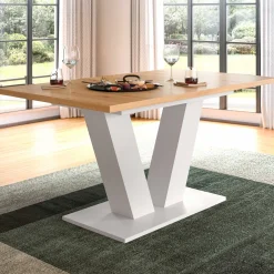 Ausziehbarer Esstisch Motion Emob - Artisan/Weiß - 150-190x76x90 cm
