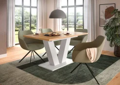 Ausziehbarer Esstisch Motion Emob - Artisan/Weiß - 150-190x76x90 cm