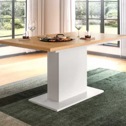 Ausziehbarer Esstisch Motion Emob - FSC-Holz, 150-190x76x90 cm, weiß/artisan