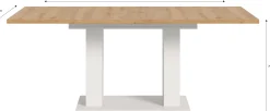 Ausziehbarer Esstisch Motion Emob - Artisan/Weiß - 150-190x76x90 cm