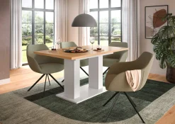 Ausziehbarer Esstisch Motion Emob - Artisan/Weiß - 150-190x76x90 cm