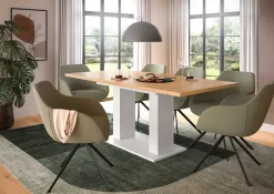 Ausziehbarer Esstisch Motion Emob - Artisan/Weiß - 150-190x76x90 cm