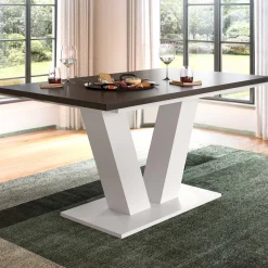 Ausziehbarer Esstisch Motion Emob - Weiß/Grau - 150-190x76x90 cm