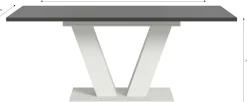 Ausziehbarer Esstisch Motion Emob - Weiß/Grau - 150-190x76x90 cm