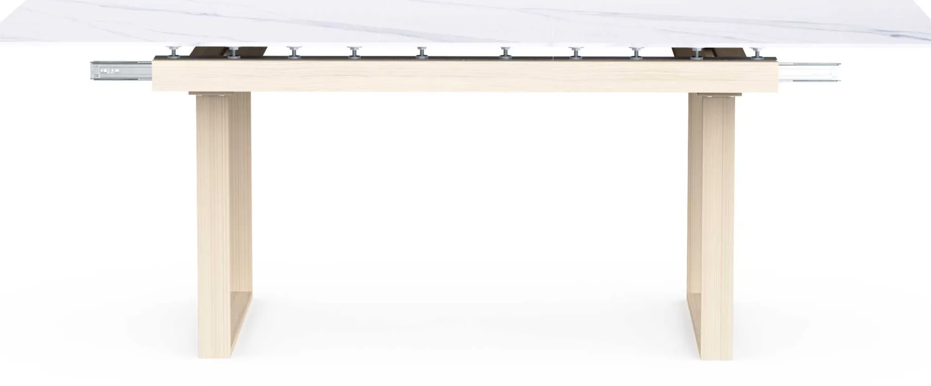 Ausziehbarer Esstisch Stoik - 180-220x90x76cm - Keramik - Marmoroptik
