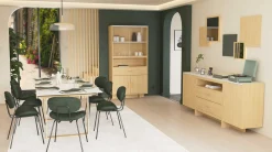 Ausziehbarer Esstisch Stoik - 180-220x90x76cm - Keramik - Marmoroptik