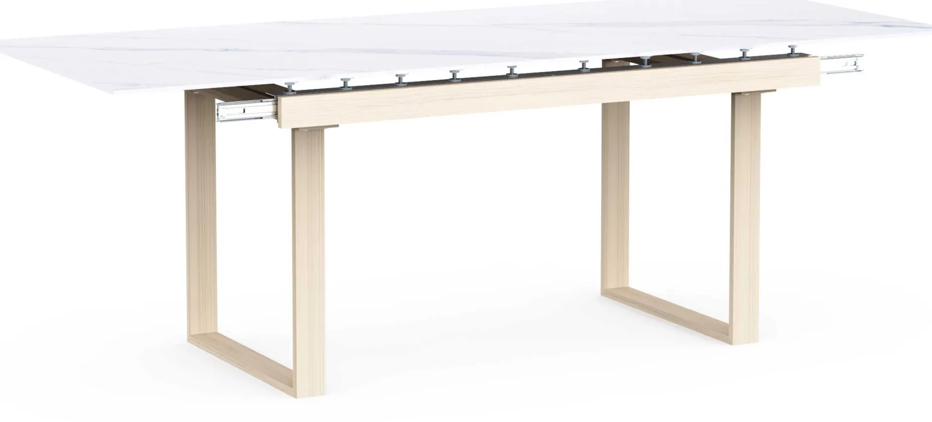 Ausziehbarer Esstisch Stoik - 180-220x90x76cm - Keramik - Marmoroptik