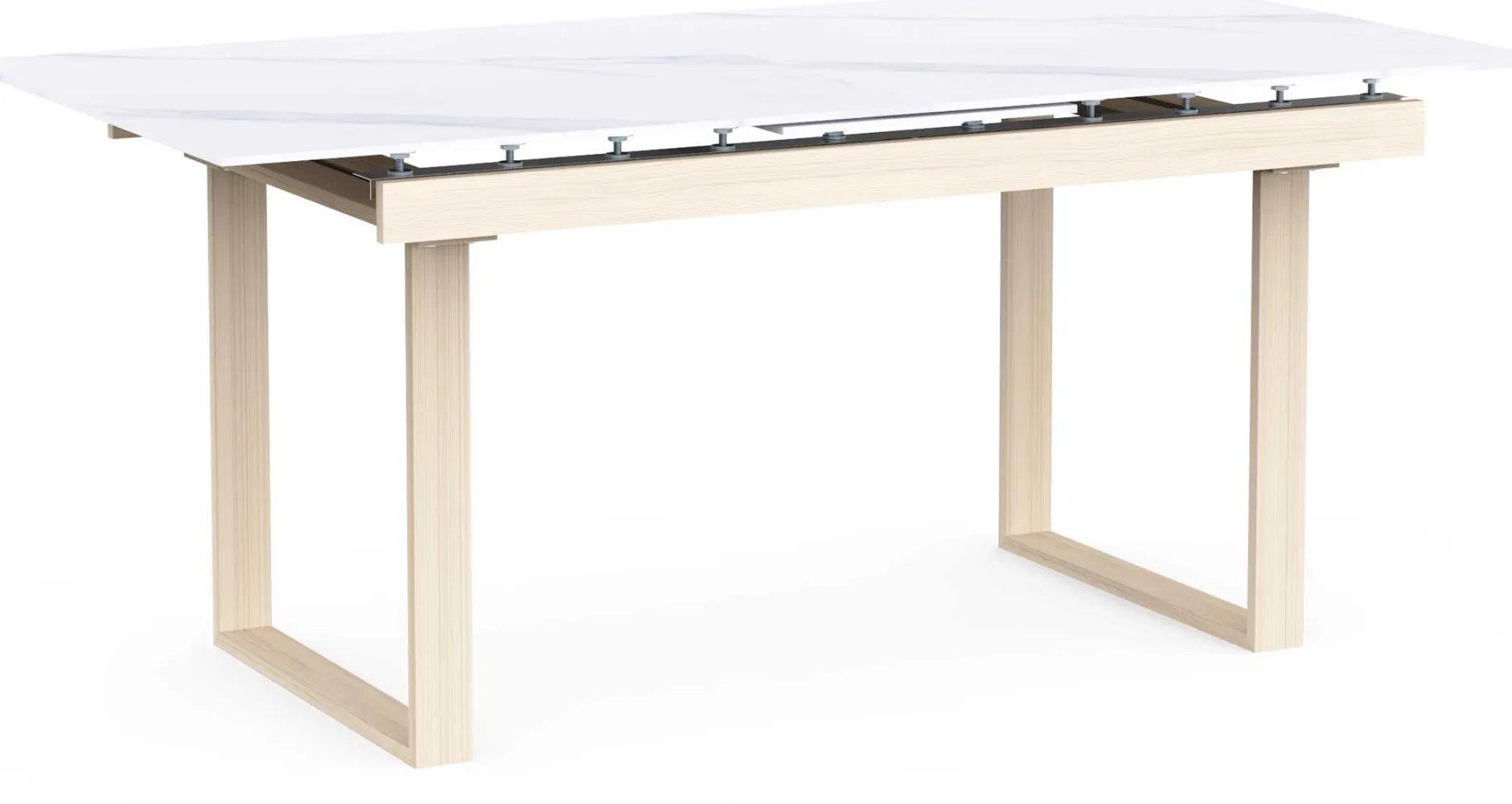 Ausziehbarer Esstisch Stoik - 180-220x90x76cm - Keramik - Marmoroptik