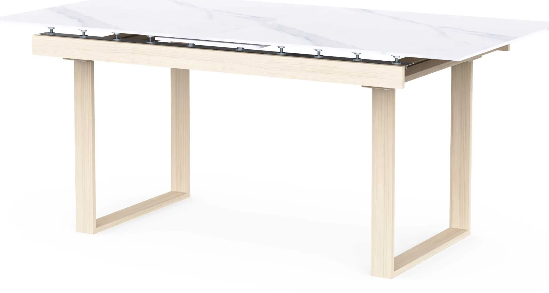 Ausziehbarer Esstisch Stoik - 180-220x90x76cm - Keramik - Marmoroptik