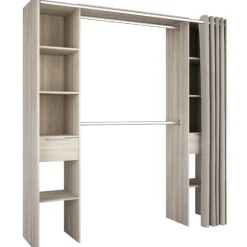 Ausziehbarer Kleiderschrank Diana 115/190 cm-Shannon Eiche