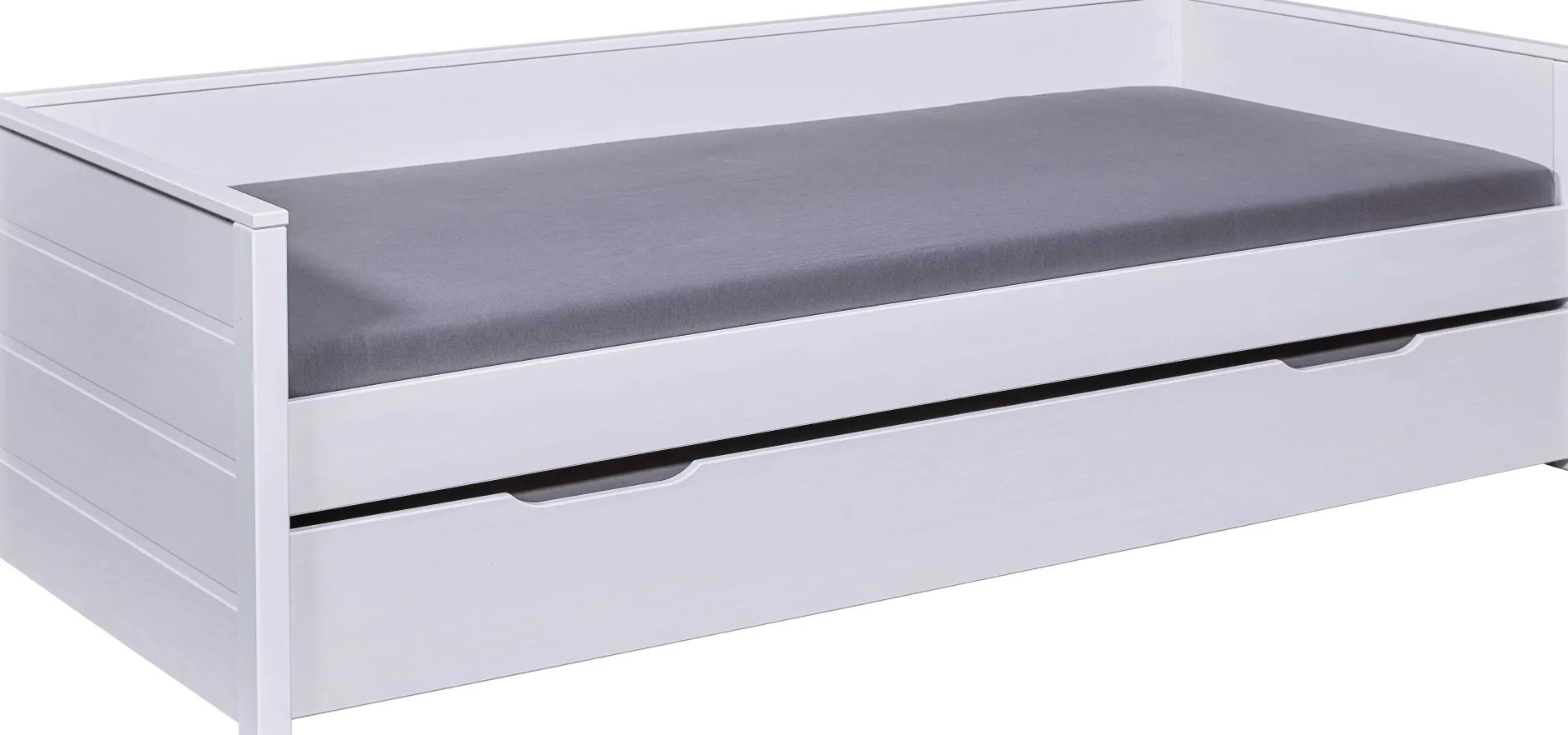 Ausziehbares Bett Dream The Future | 208,4 x 60 x 98,2 | 100% Melamin beschichtet | Farbe: Weiß