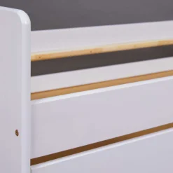 Ausziehbares Bett Surf | 208,5 x 96,4 x 52,5 cm | Farbe: Weiß