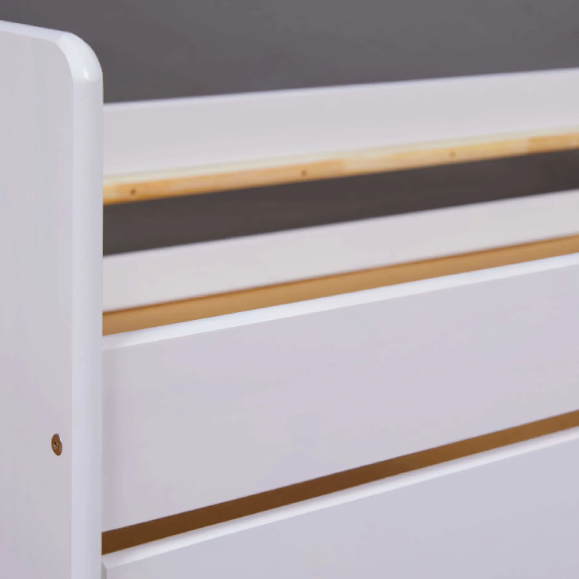 Ausziehbares Bett Surf | 208,5 x 96,4 x 52,5 cm | Farbe: Weiß