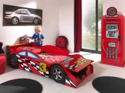 Autobett für Kinder (70 x 140 cm) mit Staufach