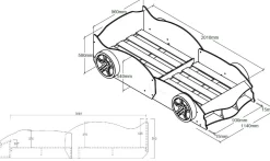 AutoBett Max 90x200cm - weiß