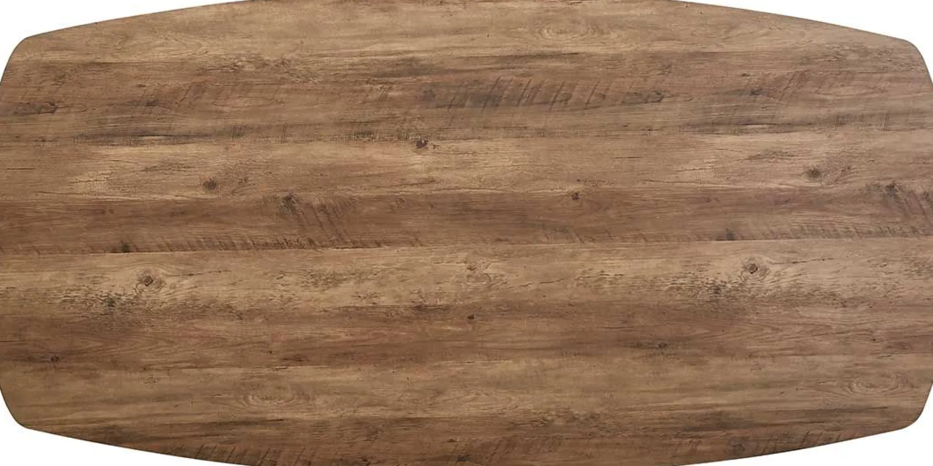 Aziz 200 cm Dänischer Ovaltisch mit Mango-Dekor | Metallbeine, MDF-Platte, ABS-Kante | H76 x B200 x T100 cm - 25mm