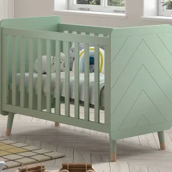 Babybett Billy - 124x68x94 cm - Olivgrün