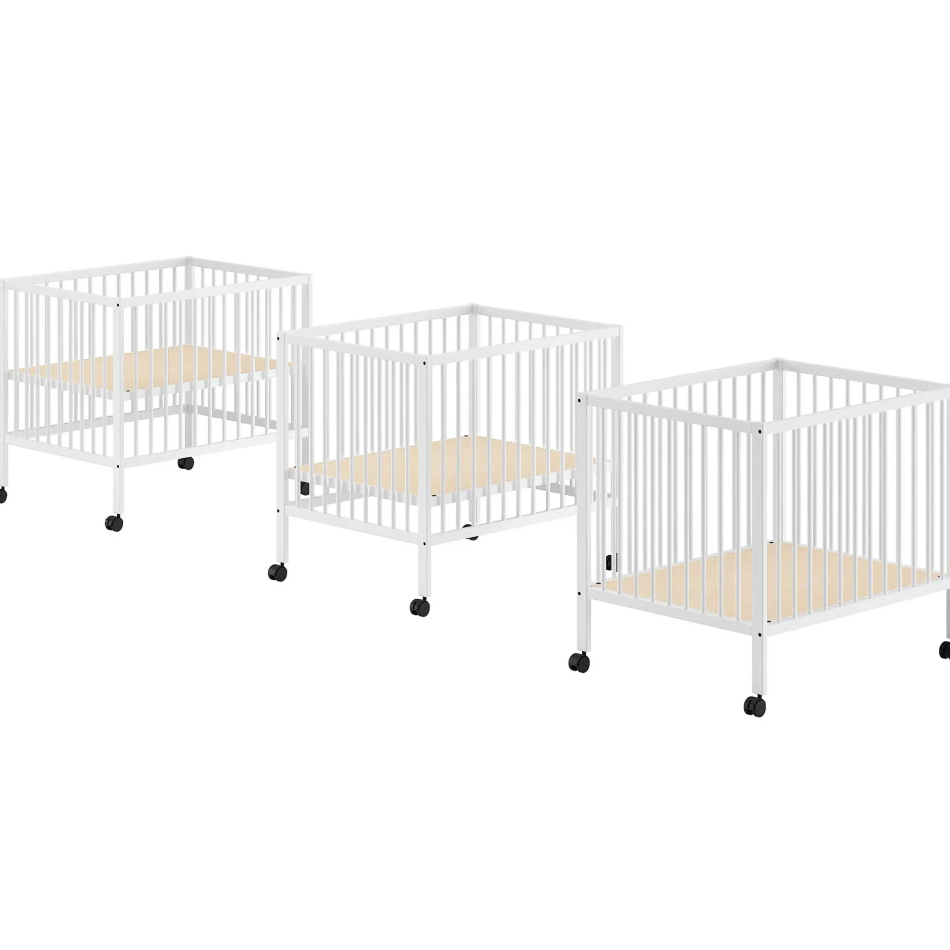 Babypark Dino | 95 x 75 cm | verstellbar | Weißbuche