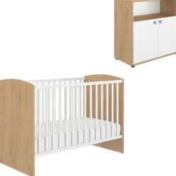 Baby- und Kleinkindzimmer-Set Arthur | Kinderbett und Kommode | Artisan Oak