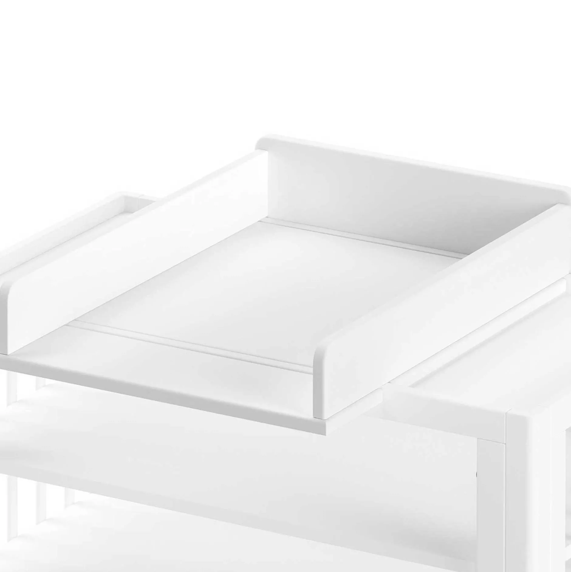Babyzimmer Forrest: Babybett 60x120cm, Kommode mit Windelregal - Weißbuche